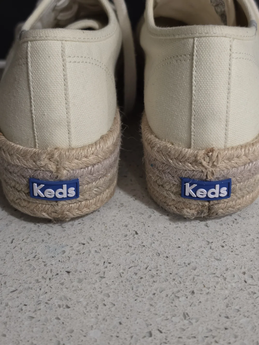 Women's Cream Canvas Platform Sneakers
